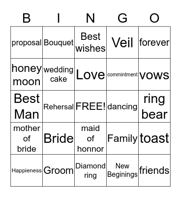 Mersadies Bingo Card