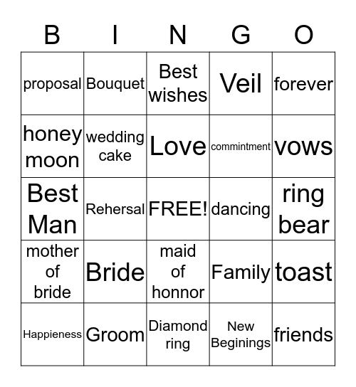 Mersadies Bingo Card