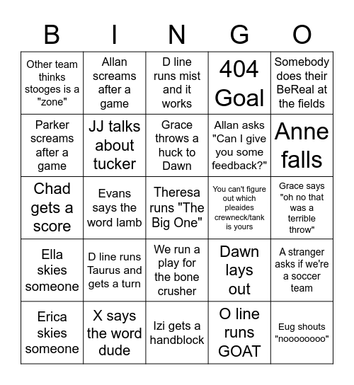 Pleiades Natties Bingo Card