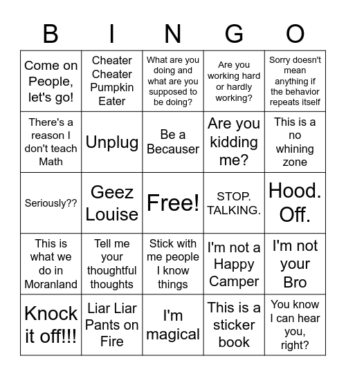 Bingo Card