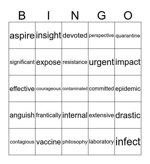 Workshop 1 ~ 2 Bingo Card