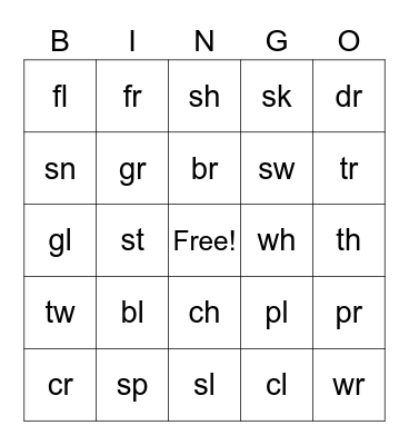 Find the Sound Bingo Card