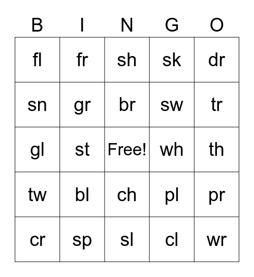 Find the Sound Bingo Card