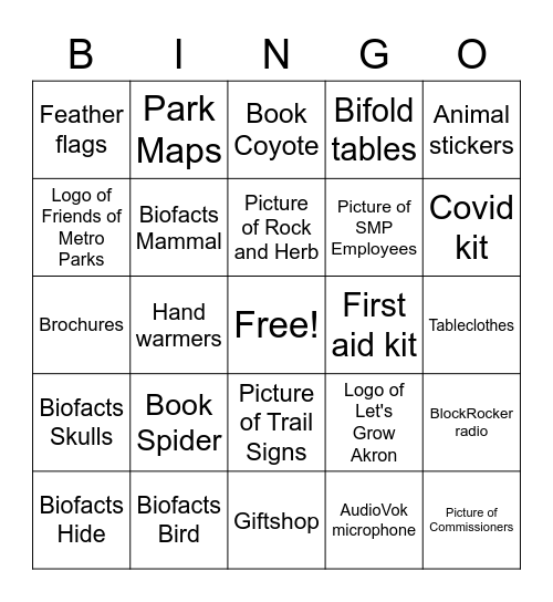 Building Scavenger Bingo Card