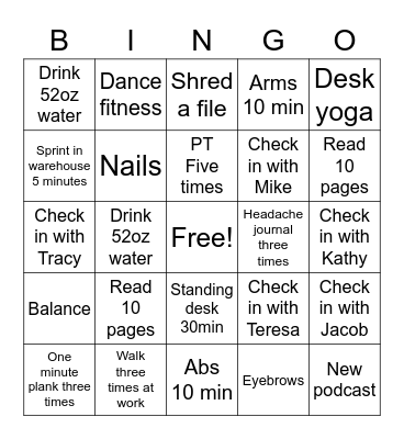 May Bingo Card