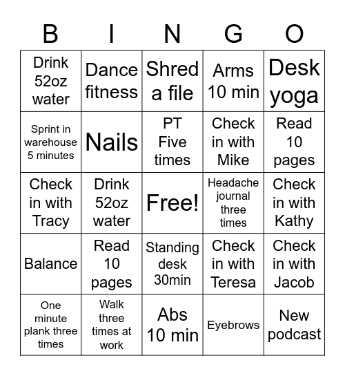 May Bingo Card