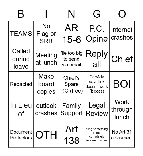 27D bingo Card