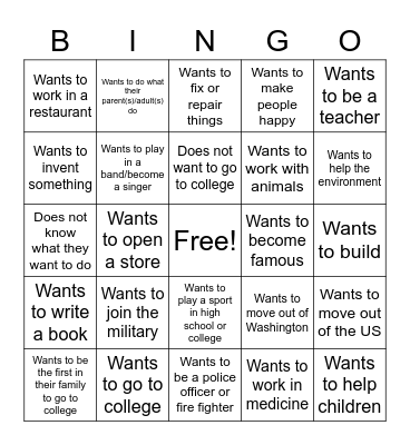 Find someone who... Bingo Card