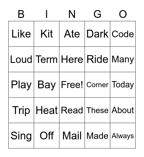 Bingo Card