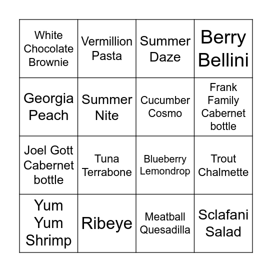 Bingo Card