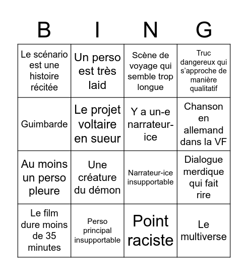 Bingo Dingo Pictures Bingo Card