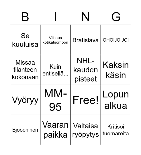 Mertaranta Bingo Card