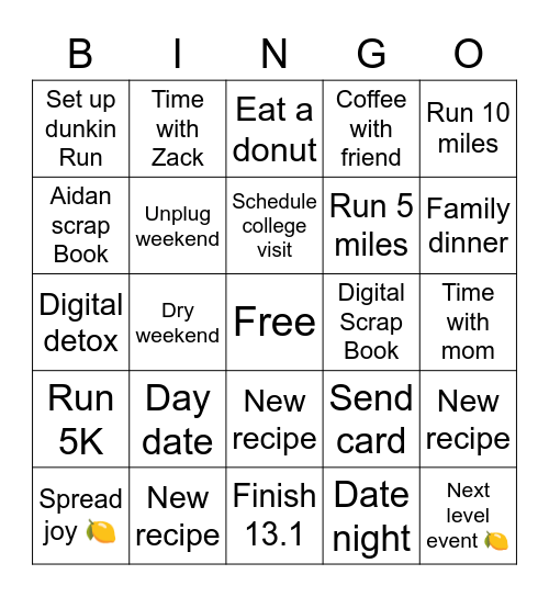 JUNE 2022 Bingo Card