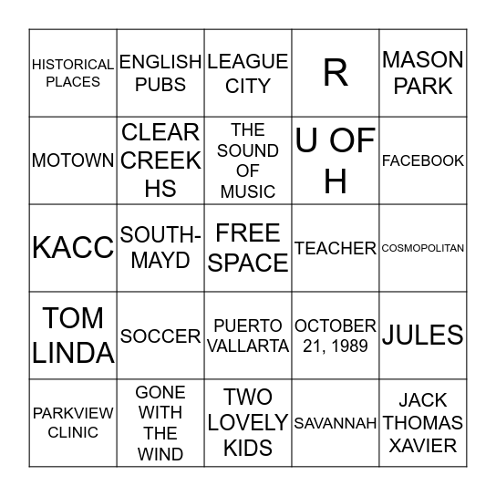 Connie's BINGO!! Bingo Card