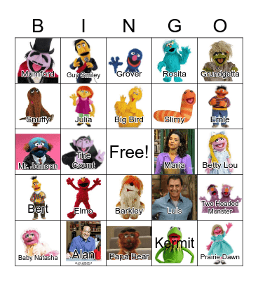 Mariana's Street Bingo Card