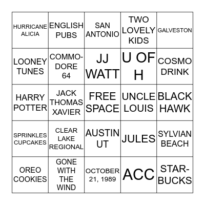 Connie's BINGO!! Bingo Card