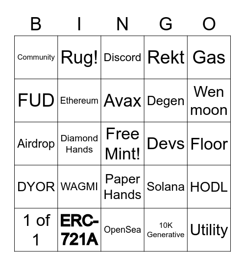 NFT Bingo Card