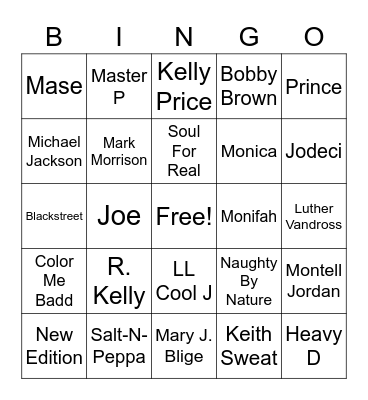 Ol Skool Bingo 2 Bingo Card