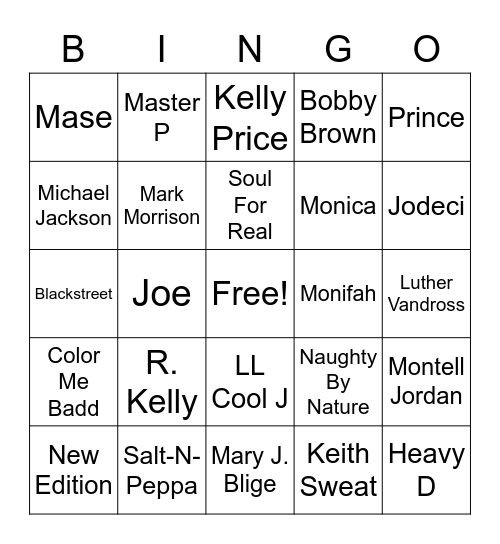 Ol Skool Bingo 2 Bingo Card