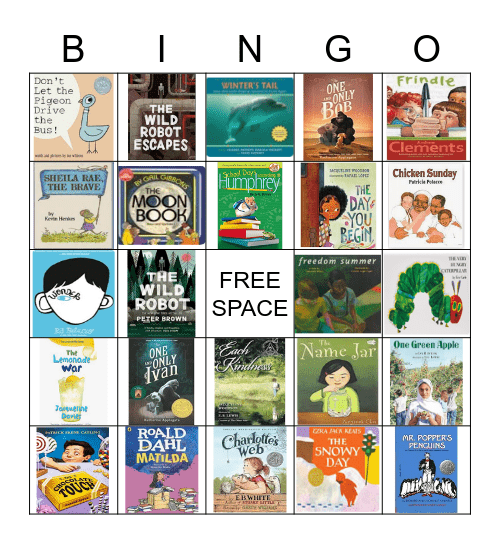 BINGO FOR BOOKS Bingo Card