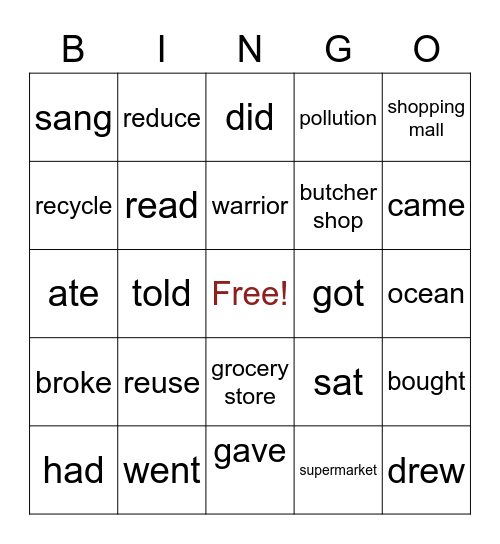0527 Bingo Card