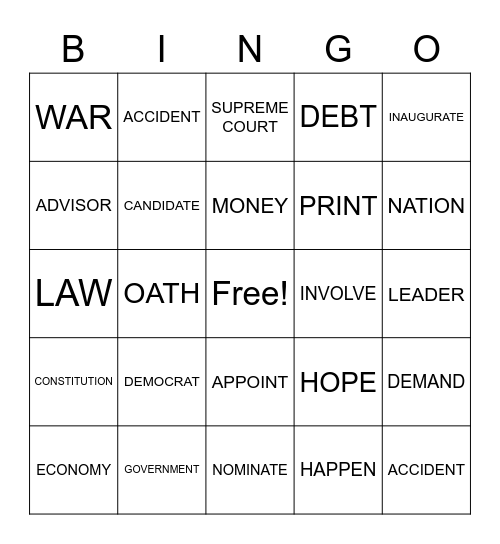 ASL 2 UNIT 8 Bingo Card