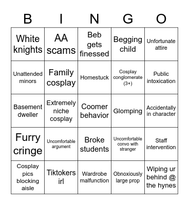 AB Bingo Day 1 Bingo Card