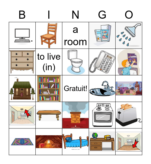 La maison Bingo Card