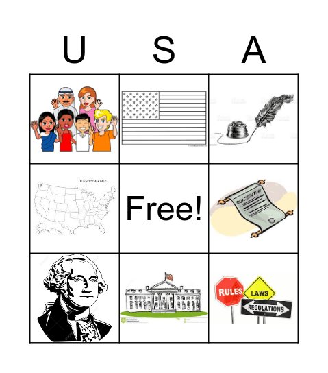 Constitution Bingo Card