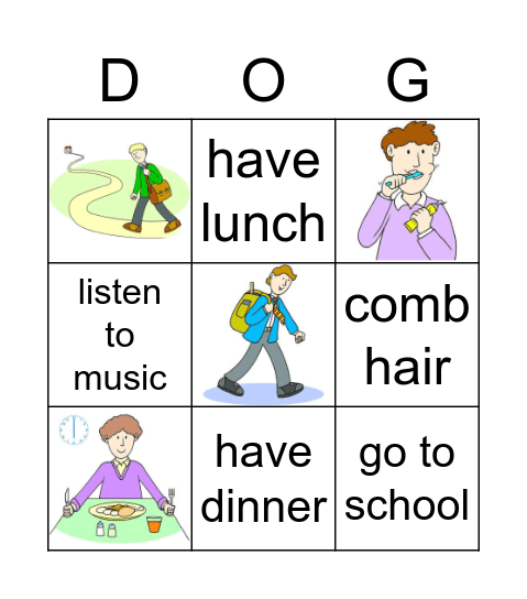 DAILY ROUTINE Bingo Card