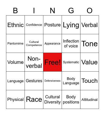 Communication Foundations 2022 Bingo Card