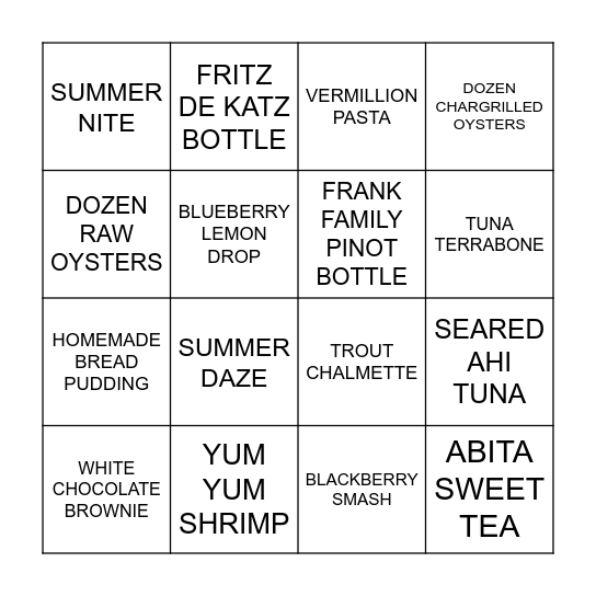 Bingo Card