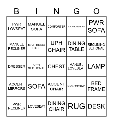 MEMORIAL DAY CLEARANCE EVENT Bingo Card