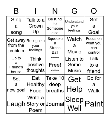 How to Cope Bingo Card