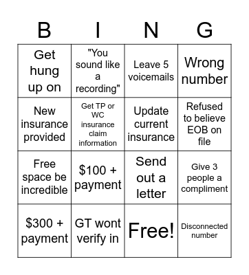 North Memorial Bingo Card