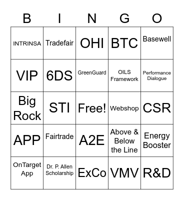 Dümmen Orange BINGO Card