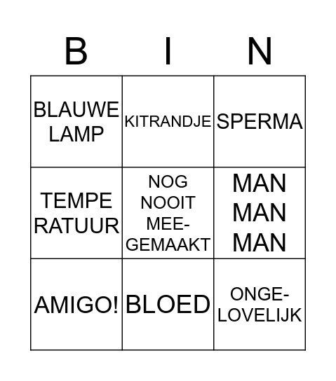 Red mijn vakantie Bullshit Bingo Card