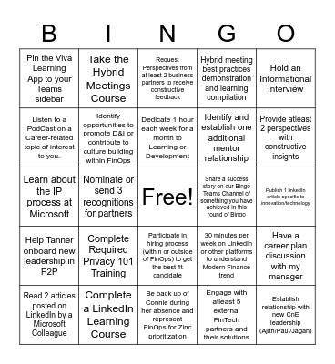 Binu Bingo Card