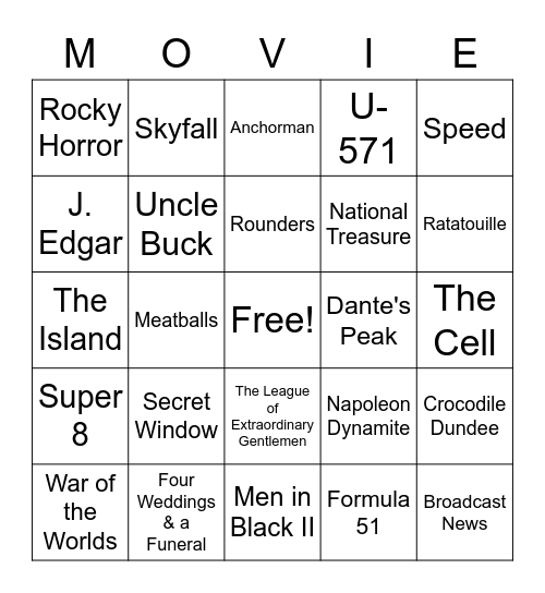 Movies_05282022 Bingo Card