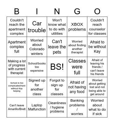 Why Michael Isn't In Colorado Bingo Card