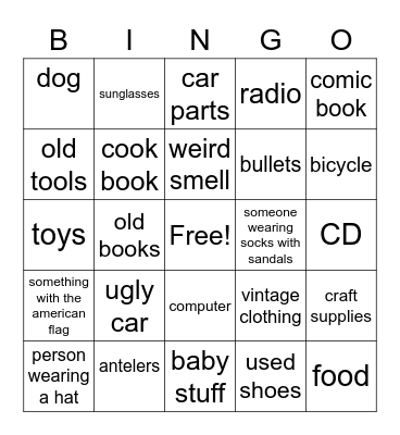 Pacwood Swap Meet Bingo Card