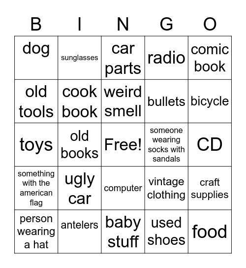 Pacwood Swap Meet Bingo Card