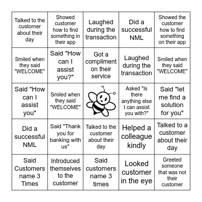 BEE the BUZZ Bingo Card