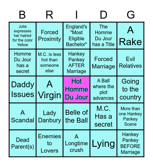 BridgerGO Bingo Card
