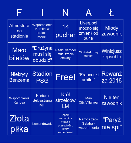 Finał - Darek feat. Mila Bingo Card