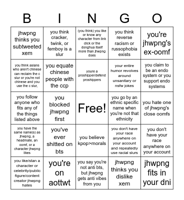 @jhwpng's DNI Bingo Card