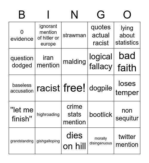 epic Bingo Card