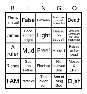 REVIEW BINGO!!! Bingo Card
