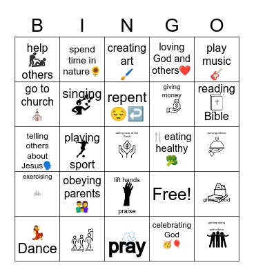 WAYS WE WORSHIP Bingo Card