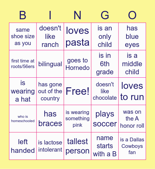 FIND THAT FRIEND! 🥳 Bingo Card